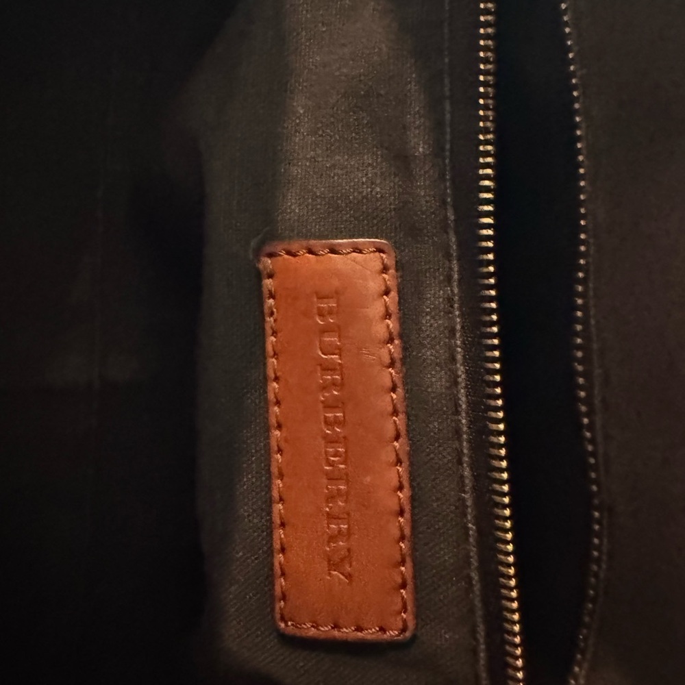 Burberry Classic Check Canvas Bag in Brown and Cream - Picture 9 of 9